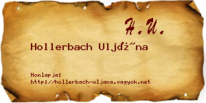 Hollerbach Uljána névjegykártya
